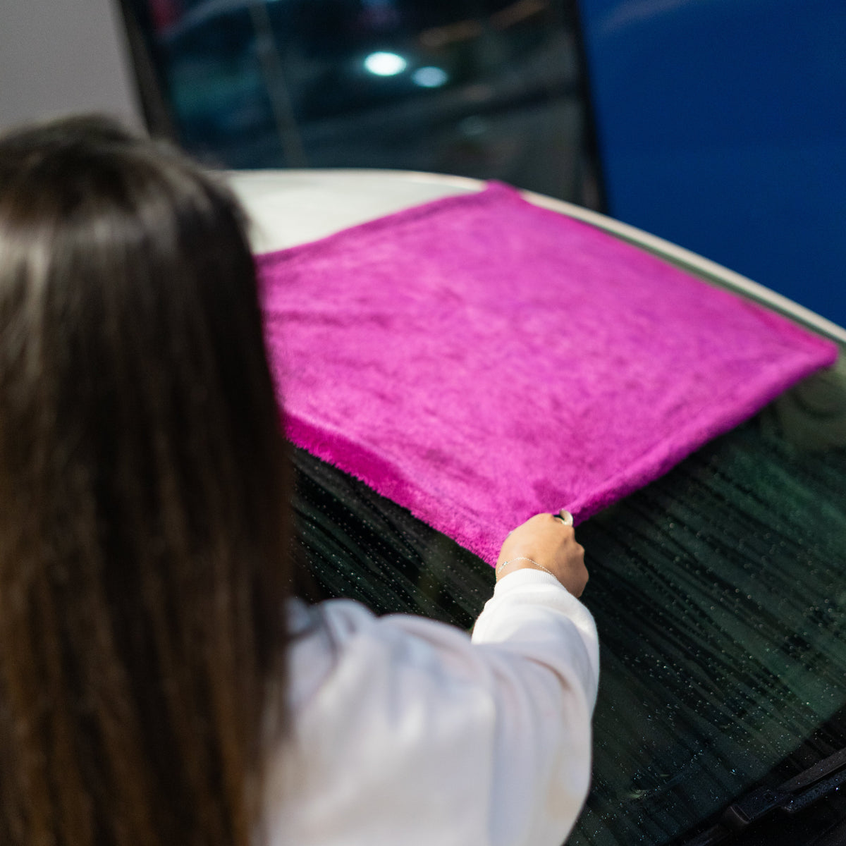 Toalla de secado SuperShine Pink Edition - Seca todo el auto sin estrujar