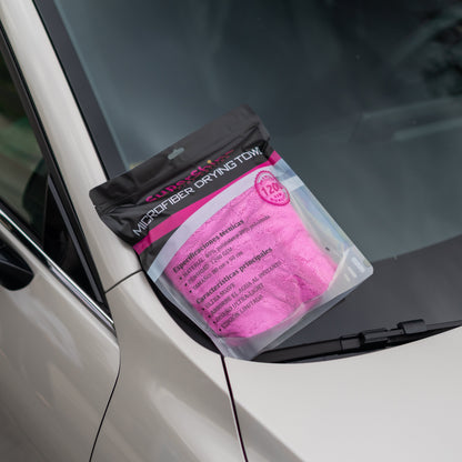 Toalla de secado SuperShine Pink Edition - Seca todo el auto sin estrujar