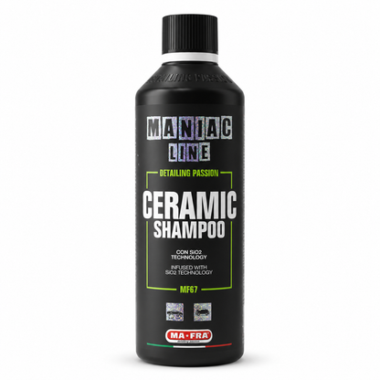 MA-FRA Maniac Line Ceramic Shampoo MF67 con SiO2 – Shampoo Cerámico 3 en 1 para Auto 500 ml